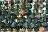 MIXE63 15 inches 10mm faceted blood jasper beads