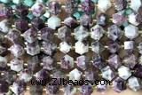 MIXE76 15 inches 10mm faceted tourmaline gemstone beads