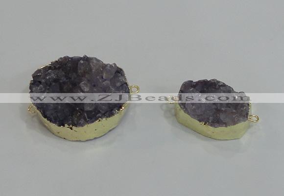 NGC1010 18*25mm – 25*35mm freeform druzy agate connectors