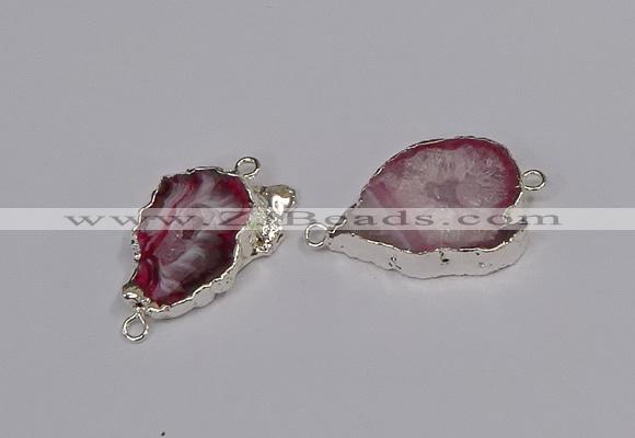 NGC1088 18*25mm - 25*35mm freeform druzy agate gemstone connectors