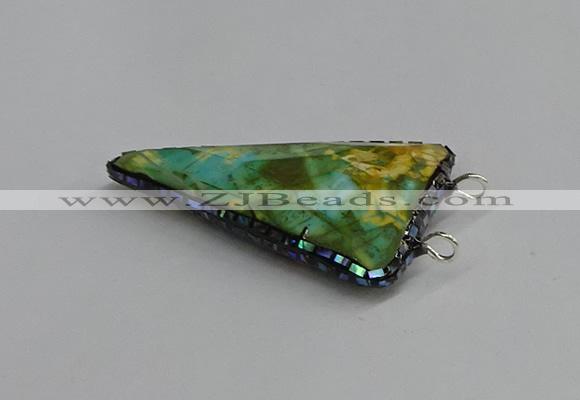 NGC1837 30*35mm - 30*40mm triangle agate connectors wholesale