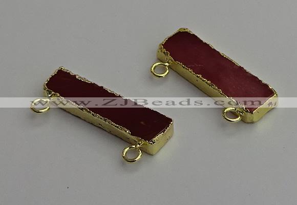 NGC5687 8*32mm - 10*35mm rectangle mookaite gemstone connectors