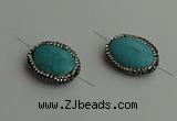 NGC6555 20*25mm oval turquoise connectors wholesale