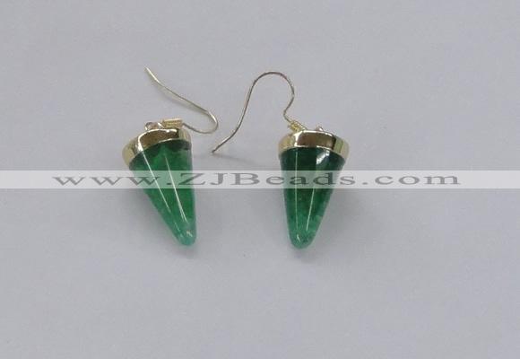 NGE158 11*20mm – 12*22mm cone agate gemstone earrings wholesale