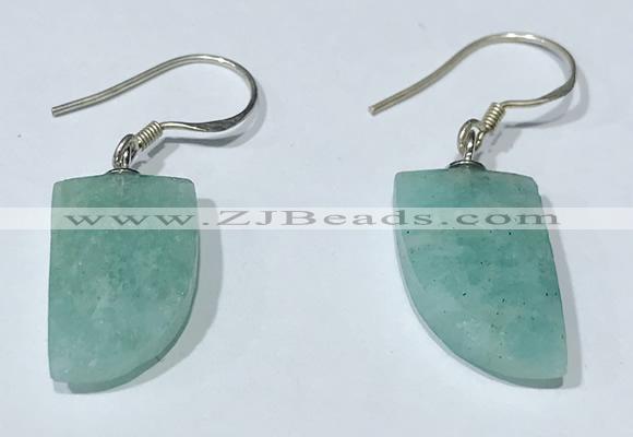 NGE424 10*15mm horn-shaped amazonite earrings wholesale