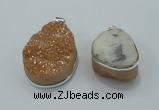 NGP1001 25*35mm - 35*45mm freeform druzy agate beads pendant