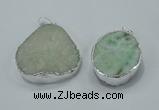 NGP1006 25*35mm - 35*45mm freeform druzy agate beads pendant