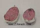 NGP1008 25*35mm - 35*45mm freeform druzy agate beads pendant