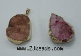 NGP1026 25*35mm - 35*45mm freeform druzy agate beads pendant