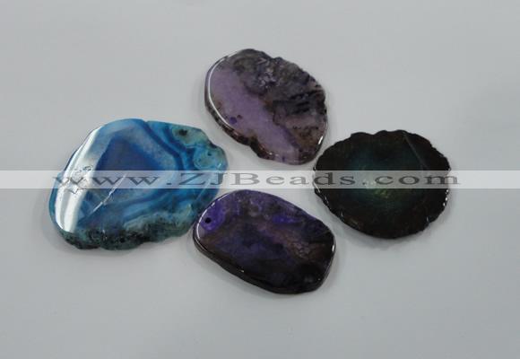 NGP1184 35*50mm - 50*65mm freeform agate gemstone pendants wholesale