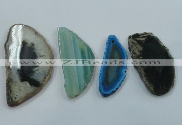 NGP1198 30*50mm - 40*70mm freeform agate gemstone pendants wholesale