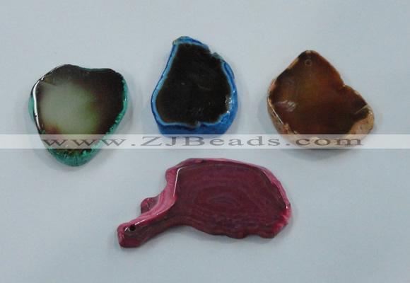 NGP1200 30*50mm - 45*70mm freeform agate gemstone pendants wholesale