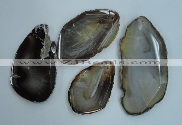 NGP1266 40*55mm - 60*80mm freeform agate gemstone pendants wholesale