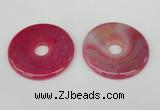 NGP1371 7*50mm - 8*55mm donut agate gemstone pendants