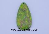 NGP139 2pcs 30*60mm teardrop dyed imperial jasper gemstone pendants