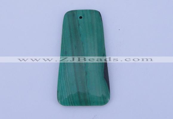 NGP157 2pcs 28*55mm trapezoid synthetic malachite pendants