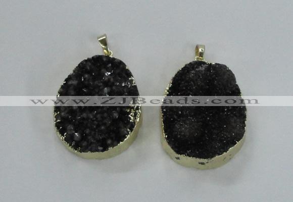 NGP1598 30*35mm - 35*40mm freeform druzy agate pendants