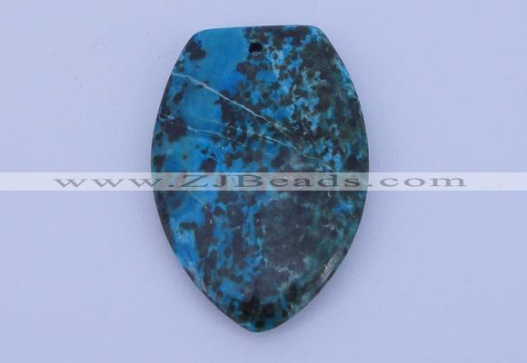 NGP162 2pcs 30*45mm fashion dyed chrysocolla gemstone pendants