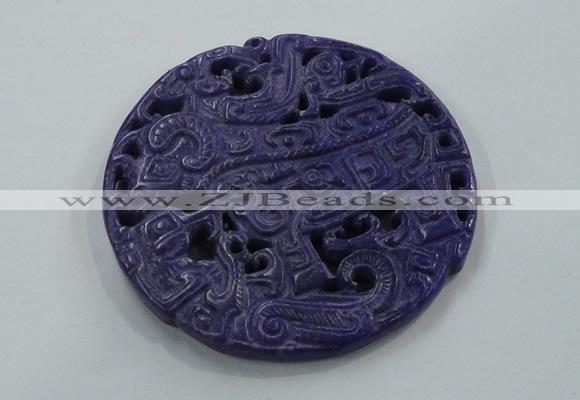 NGP1624 66*66mm Carved dyed natural hetian jade pendants wholesale