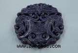 NGP1625 66*67mm Carved dyed natural hetian jade pendants wholesale