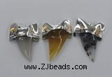 NGP1780 35*45mm - 38*55mm teeth-shaped agate gemstone pendants