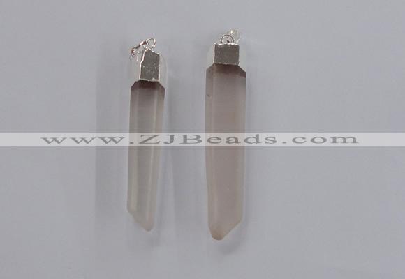 NGP1897 8*50mm - 11*60mm stick white crystal gemstone pendants