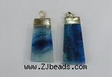 NGP1908 18*40mm - 20*50mm trapezoid agate gemstone pendants