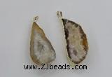 NGP1968 25*40mm - 30*50mm freeform druzy agate gemstone pendants