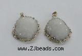 NGP1984 25*30mm - 30*35mm freefrom druzy agate pendants