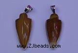 NGP2058 15*40mm - 18*45mm arrowhead striped agate pendants