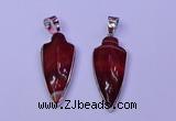 NGP2060 15*40mm - 18*45mm arrowhead striped agate pendants