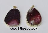 NGP2217 30*40mm - 40*45mm freeform druzy agate gemstone pendants