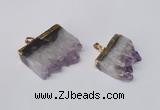 NGP2252 25*35mm - 35*40mm freeform druzy amethyst pendants