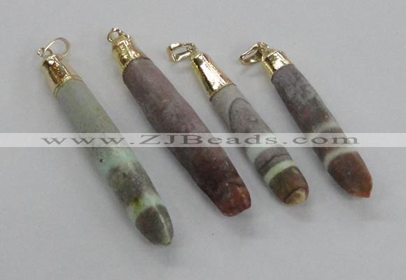 NGP2295 10*55mm - 12*75mm stick sea urchin shell beads