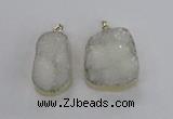 NGP2364 25*40mm - 35*45mm freefrom druzy agate pendants