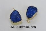 NGP2367 22*30mm - 25*30mm freefrom druzy agate pendants