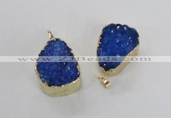 NGP2367 22*30mm - 25*30mm freefrom druzy agate pendants