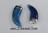 NGP2380 20*48mm - 22*50mm oxhorn agate gemstone pendants