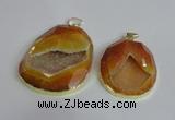 NGP2432 30*40mm - 40*45mm freeform druzy agate pendants wholesale