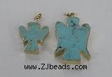 NGP2586 25*35mm - 38*48mm angel turquoise pendants wholesale