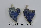 NGP2601 25*35mm - 35*45mm heart sea sediment jasper pendants