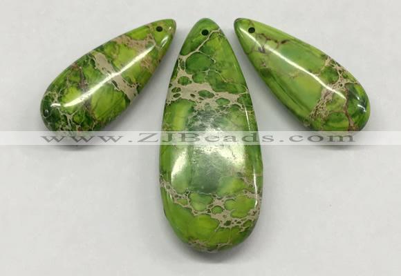 NGP264 15*30mm - 20*50mm flat teardrop sea sediment jasper pendants set