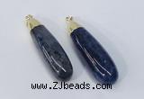 NGP2922 16*58mm - 18*60mm teardrop agate gemstone pendants