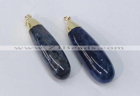 NGP2922 16*58mm - 18*60mm teardrop agate gemstone pendants