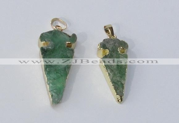 NGP3026 15*35mm – 20*50mm arrowhead fluorite gemstone pendants