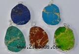 NGP3156 25*35mm - 35*45mm freeform sea sediment jasper pendants