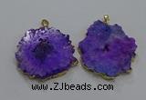 NGP3198 35*40mm - 45*50mm freeform druzy agate pendants