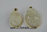 NGP3210 30*40mm - 35*45mm freeform druzy agate pendants