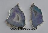 NGP3365 40*45mm - 45*60mm freeform druzy agate pendants