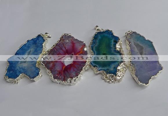 NGP3391 40*45mm - 45*60mm freeform druzy agate pendants